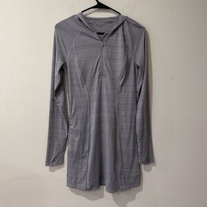 Athleta Pacifica Illume lilac purple coverup long sleeve hooded dress size XS